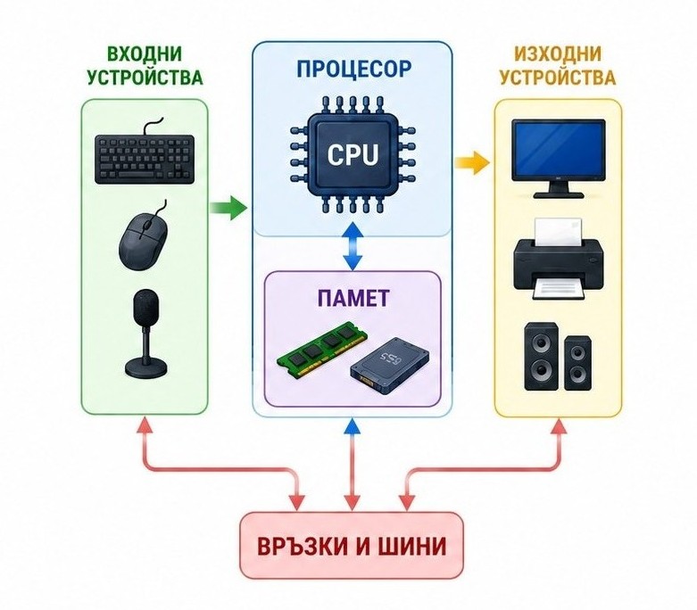 Структура на компютърна система изображение 1